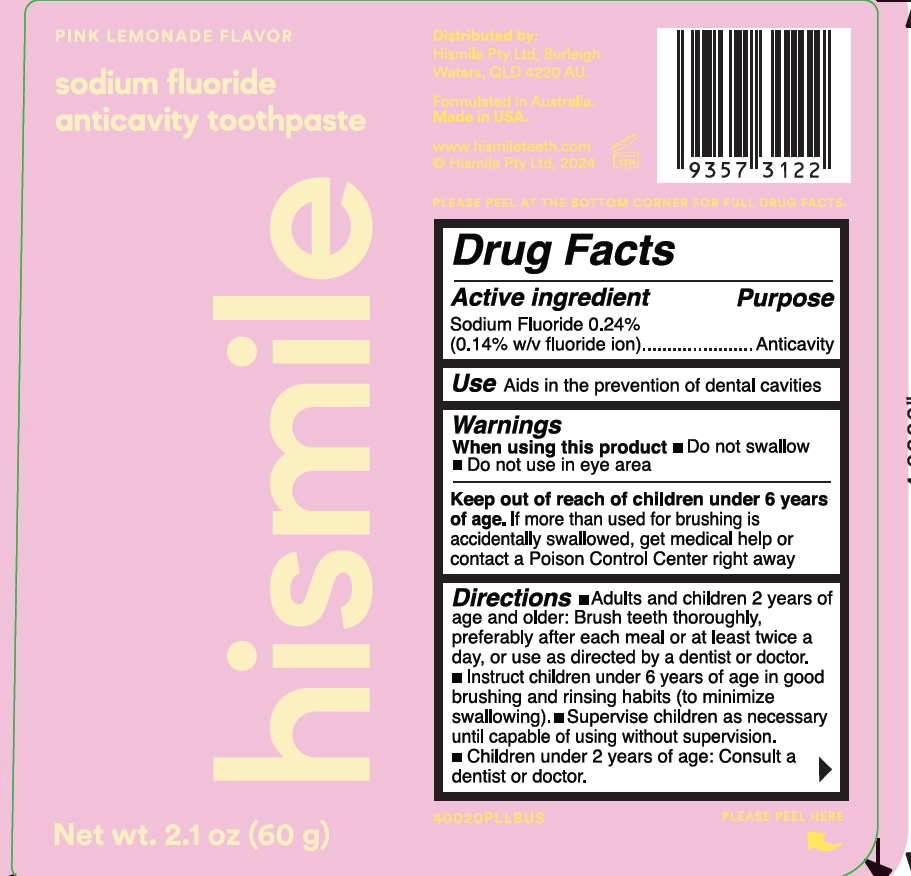 Pill image for Hismile Pink Lemonade Sodium Fluoride Anticavity Toothpaste