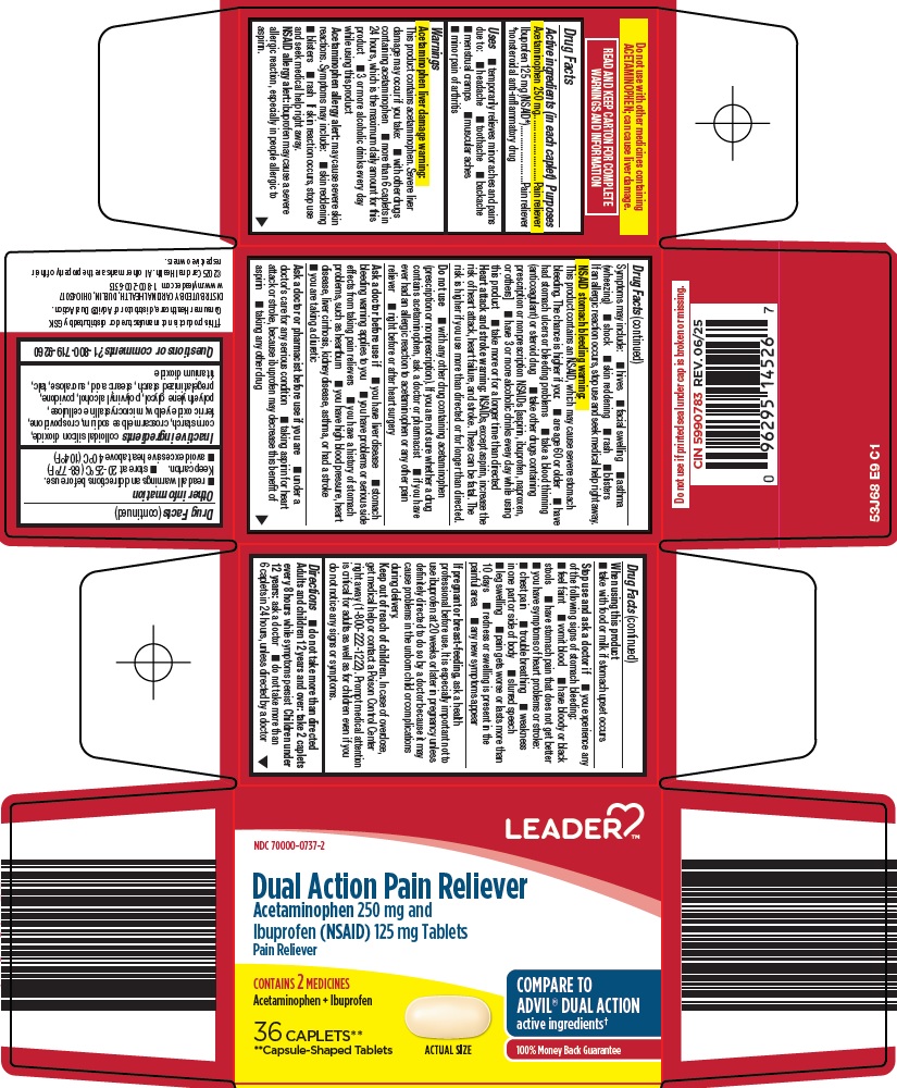 Pill image for Cardinal Health Dual Action Pain Reliever Drug Facts