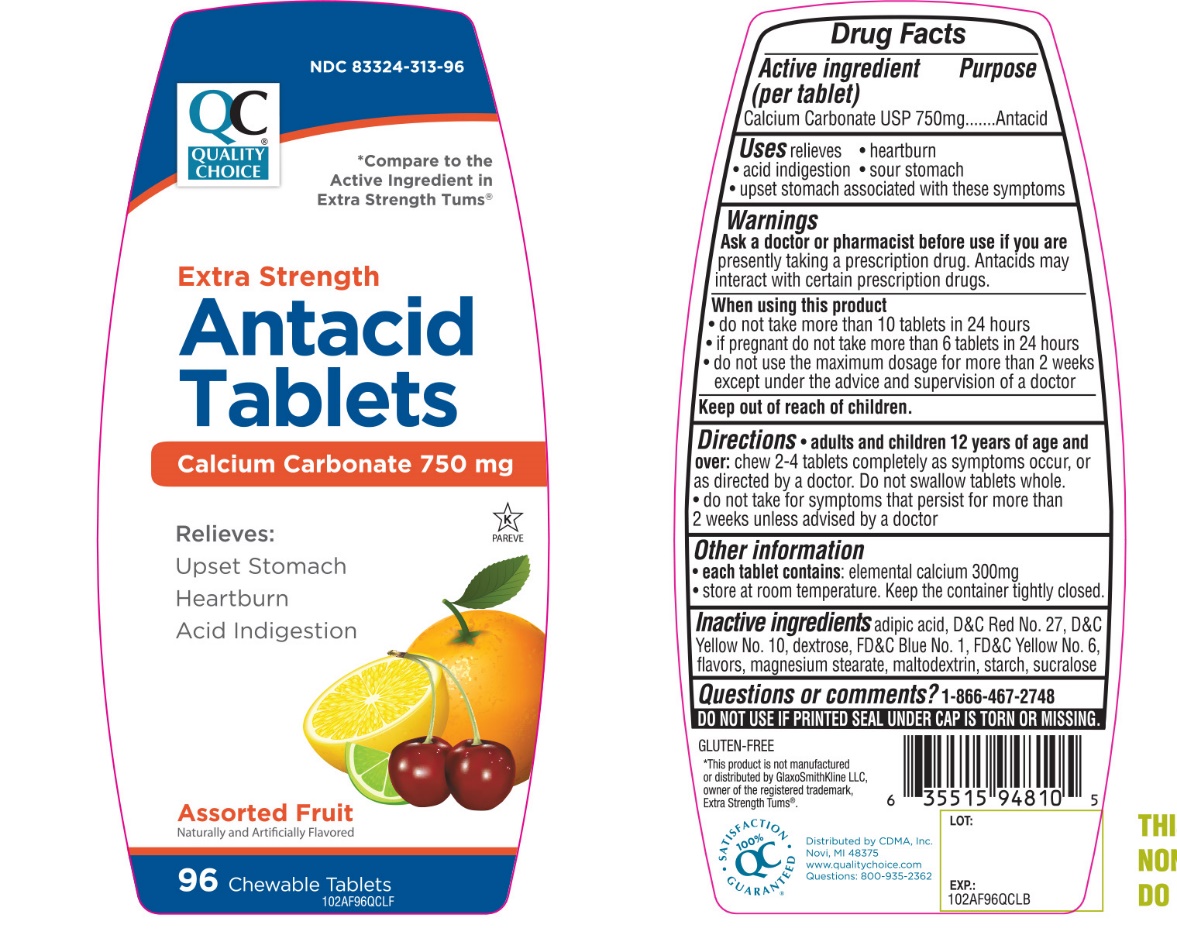 Pill image for Quality Choice Extra Strength Assorted Fruit Antacid Tablets Drug Facts