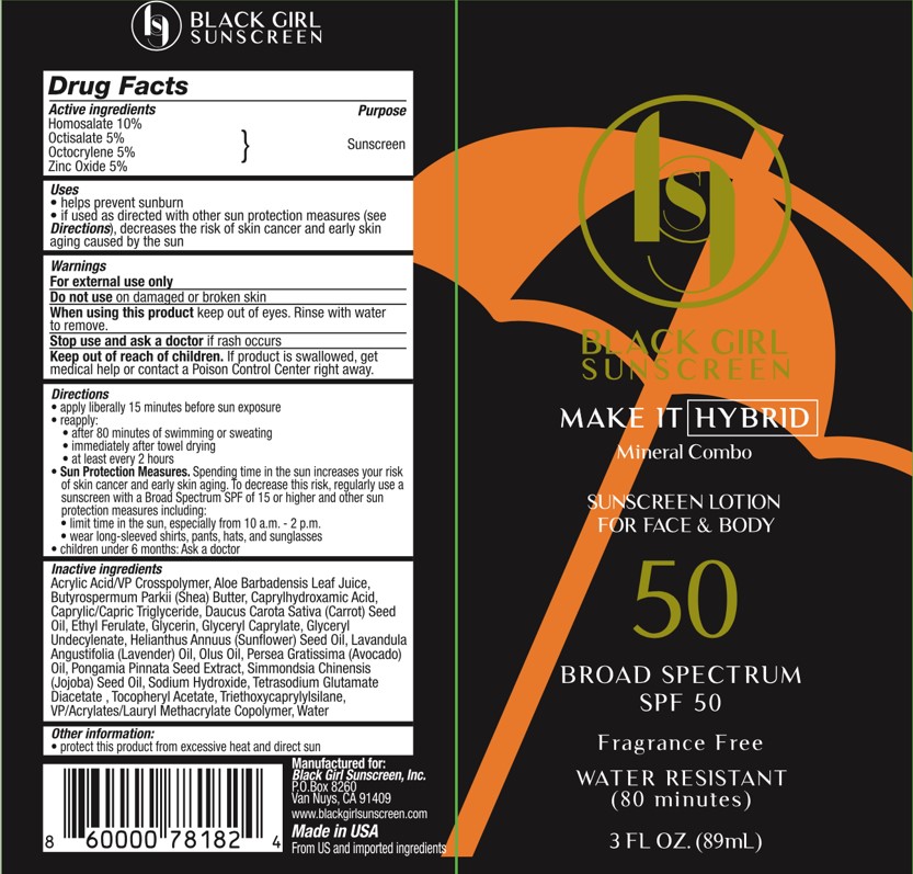 Pill image for Black Girl Mineral Combo Sunscreen Lotion For Face & Body Broad Spectrum Spf 50