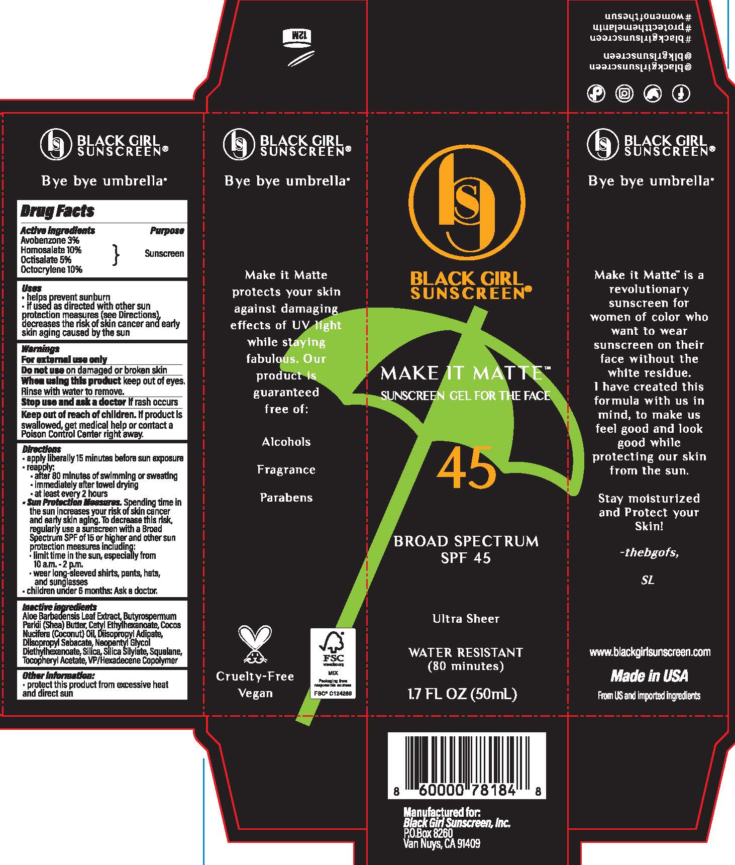 Pill image for Black Girl Sunscreen Make It Matte Broad Spectrum Spf 45