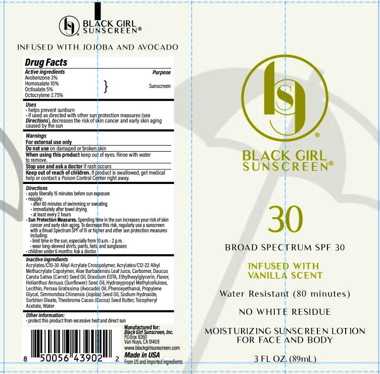 Pill image for Black Girl Sunscreen Vanilla Broad Spectrum Spf 30 Ultra Sheer Lotion