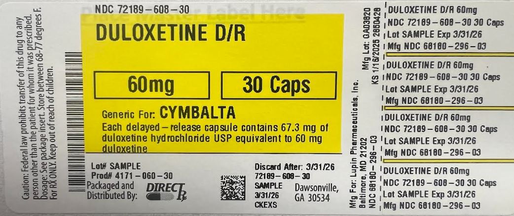 Pill image for Duloxetine D/r