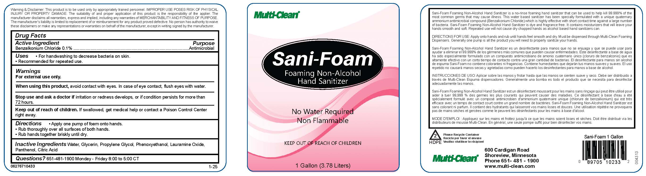 Pill image for sani-foam foaming non-alcohol hand sanitizer