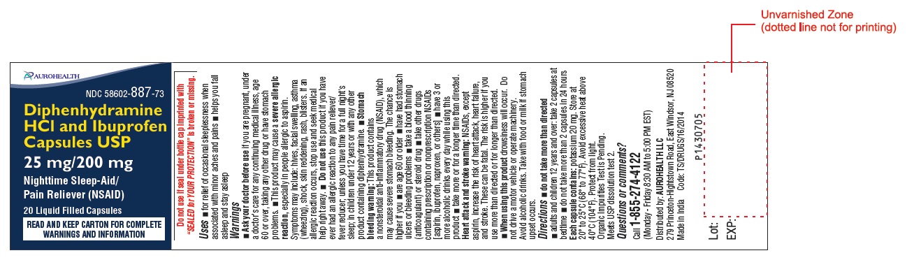 Pill image for Diphenhydramine Hcl And Ibuprofen Capsules Usp 25 Mg/200 Mg