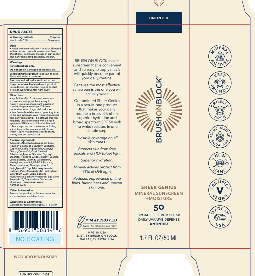 Pill image for Brush On Block Sheer Genius Spf 50 Mineral + Moisture