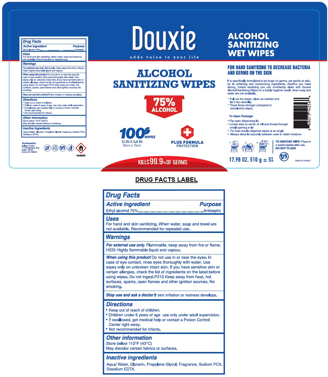 Pill image for douxie alcohol sanitizing wipes