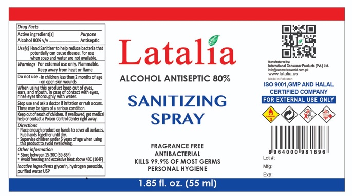 Pill image for Latalia Alcohol Antiseptic 80% Sanitizing Spray