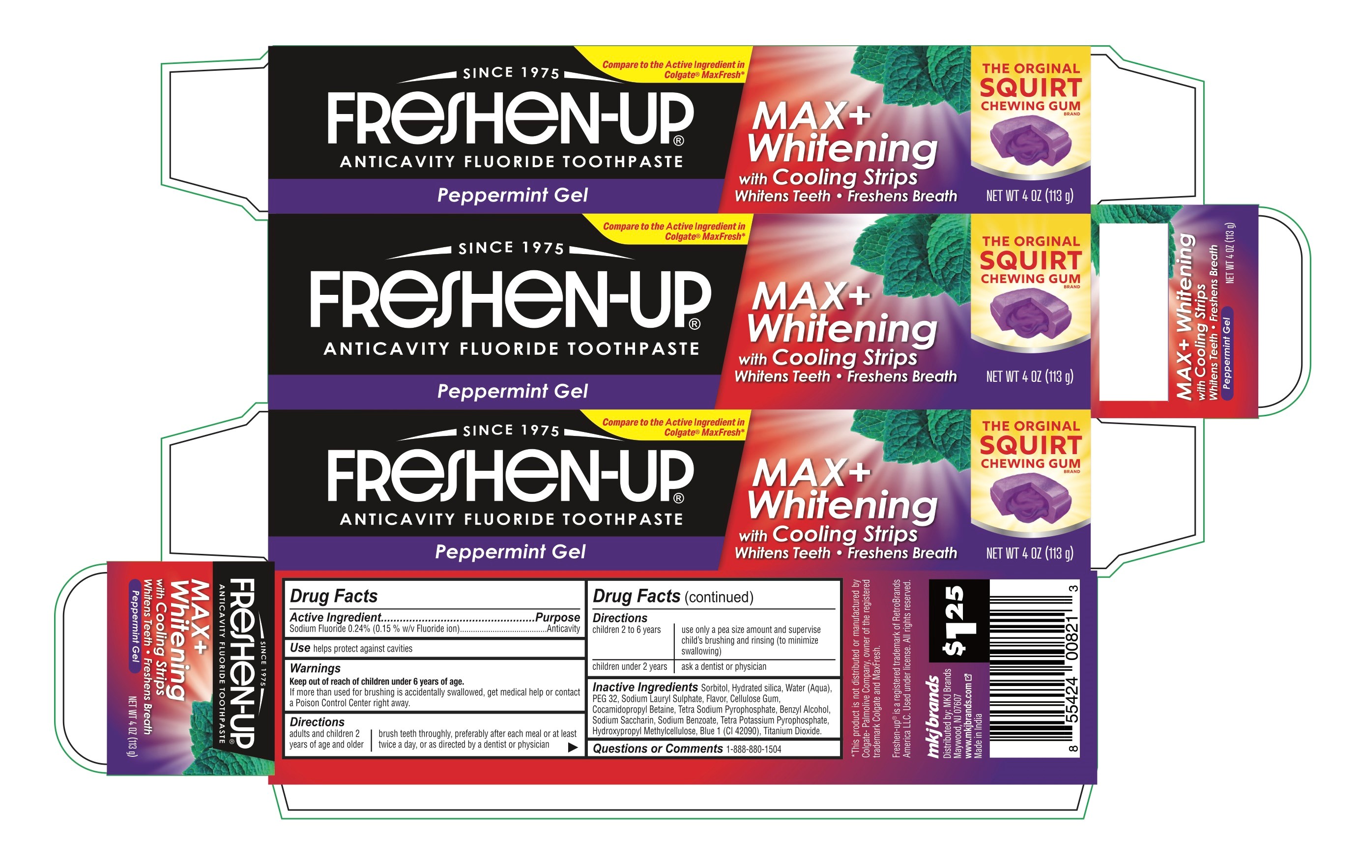 Pill image for Freshen Up Anticavity Fluoride Toothpaste Max+ Whitening