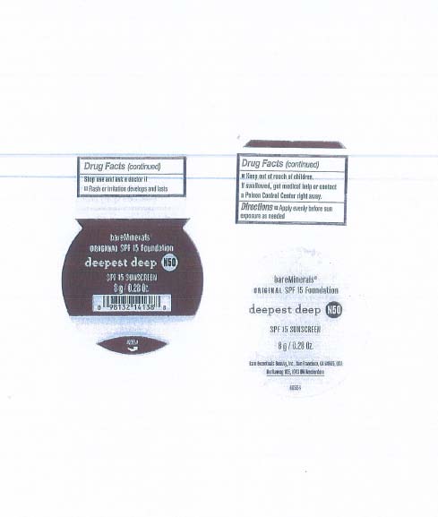 Pill image for Bare Minerals Original Spf 15 Foundation Deepest Deep