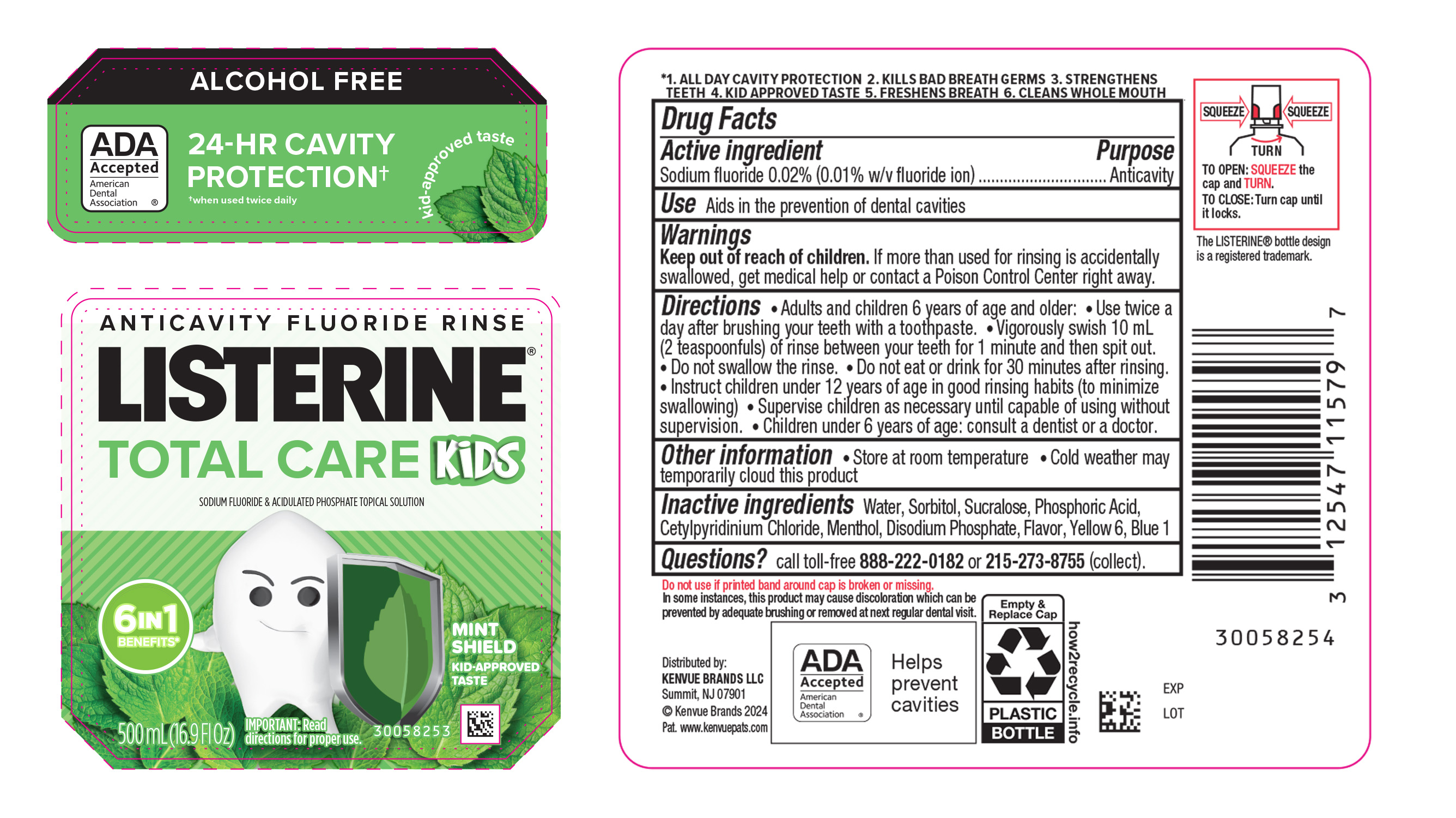 Pill image for Listerine Total Care Kids Anticavity Fluoride Rinse Mint Shield