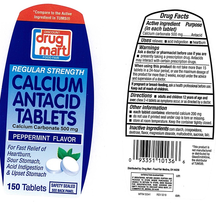 Pill image for Regular Strength Antacid Peppermint Chewable Tablets