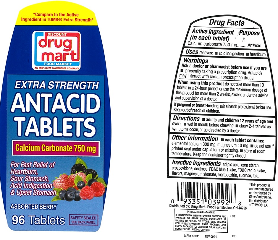 Pill image for Extra Strength Antacid Assorted Berry Chewable Tablets