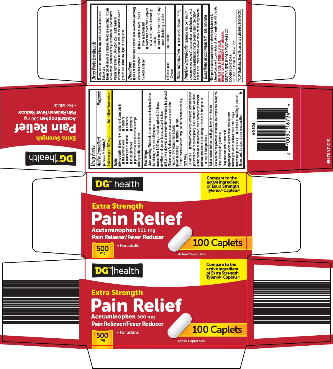 Pill image for Dolgencorp, Llc Pain Relief Drug Facts