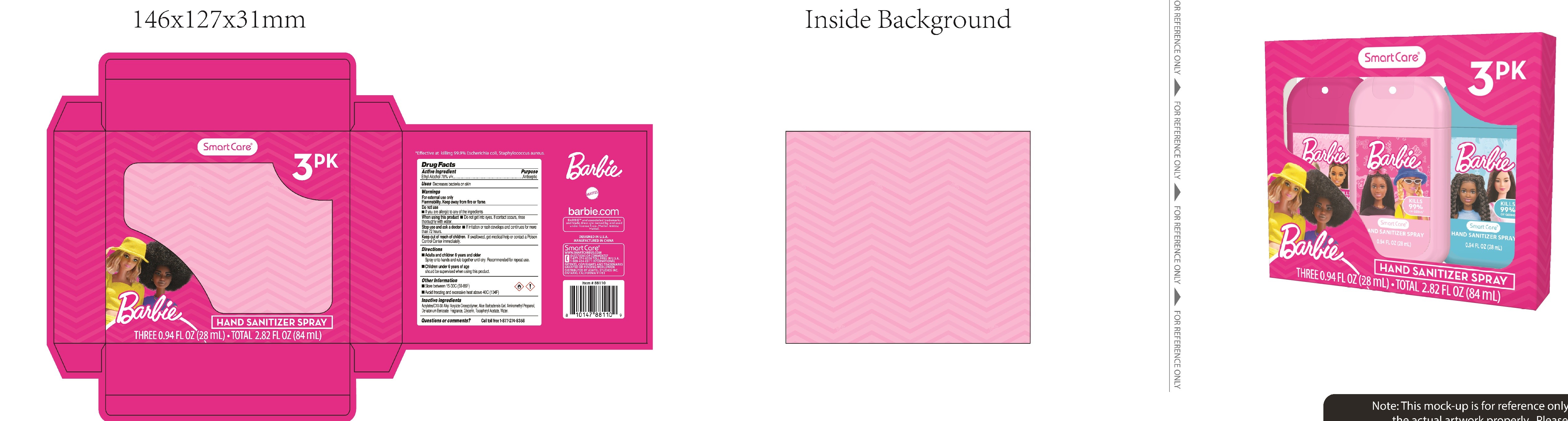Pill image for 88110 : licensed hand sanitizer spray, barbie