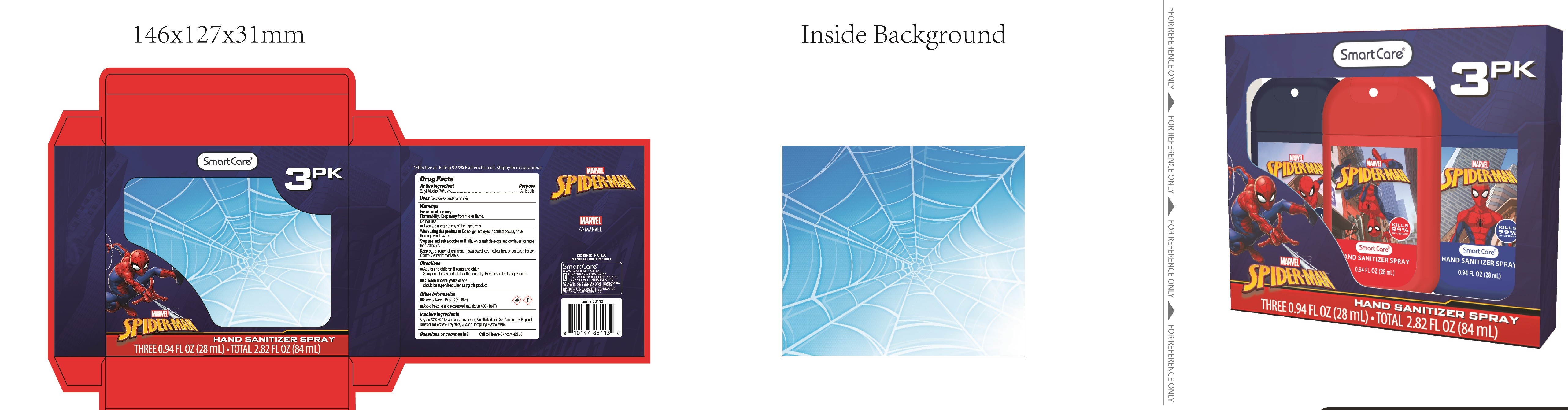 Pill image for 88113 Licensed Hand Sanitizer Spray Spider Man