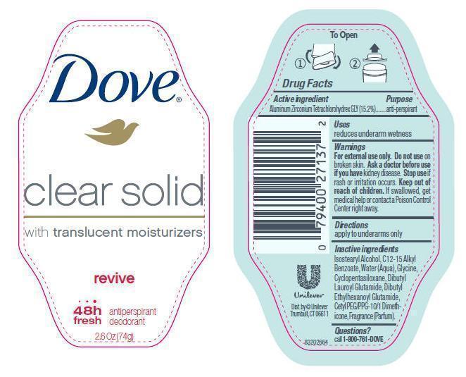 Pill image for Dove Clear Solid Revive Antiperspirant Deodorant