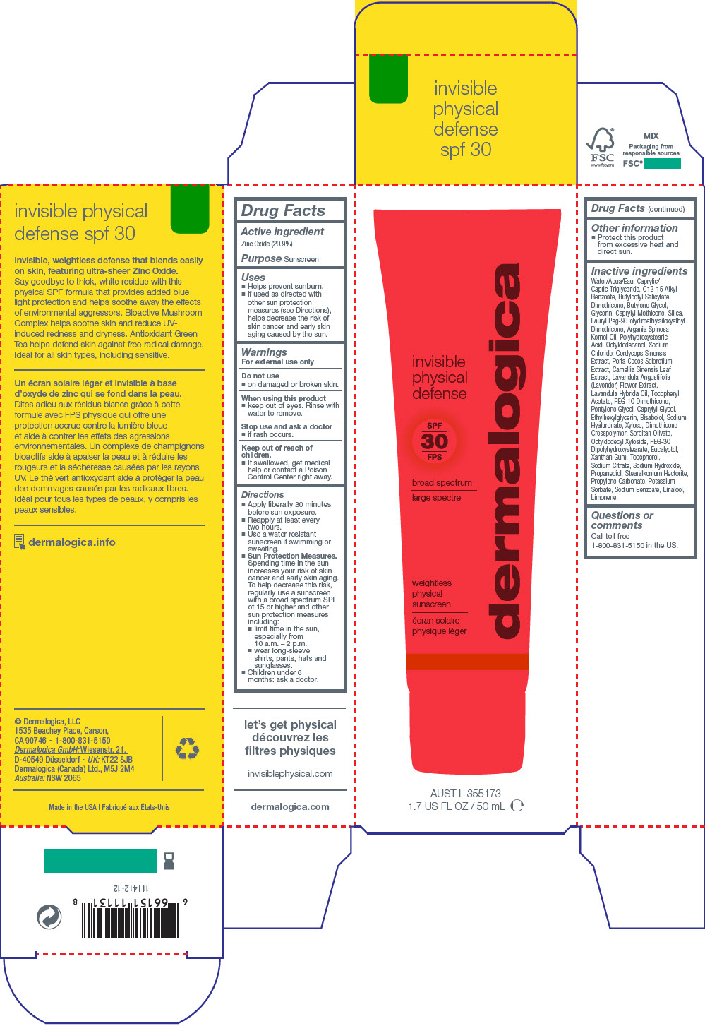 Pill image for invisible physical defense spf30