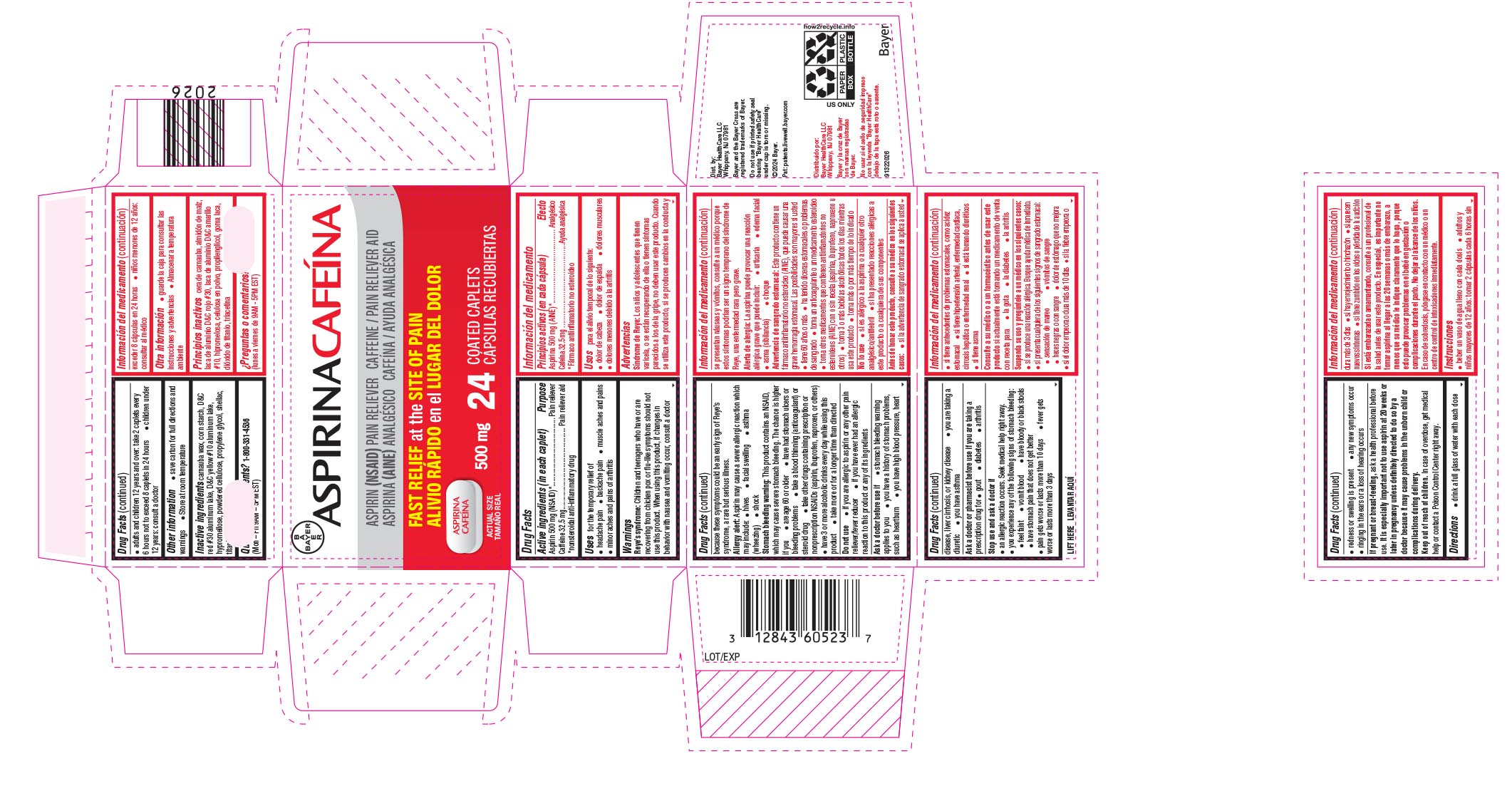 Pill image for Aspirina Cafeina Ui 1600654
