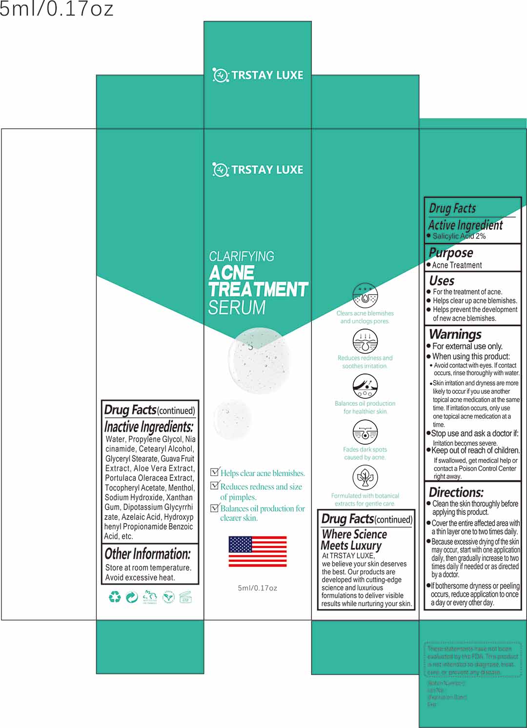 Pill image for trstay luxe clarifying acne repair serum