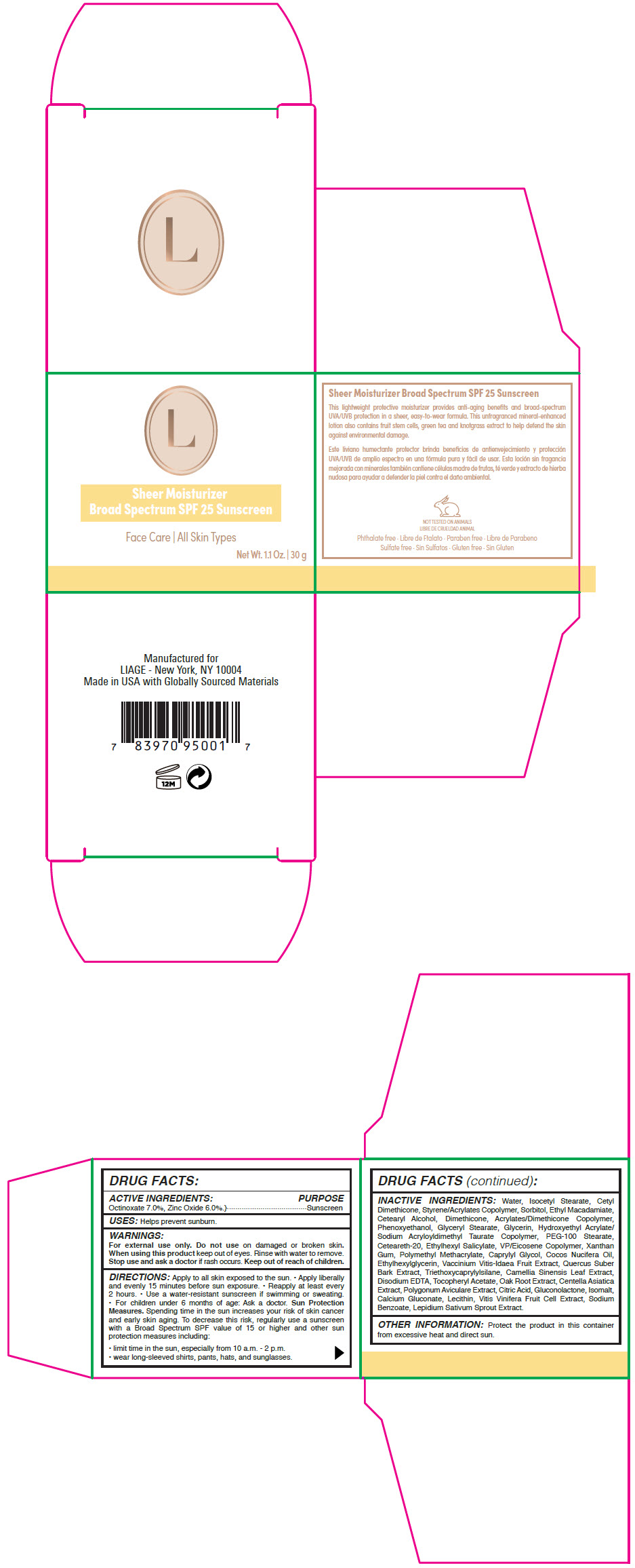 Pill image for Liage - Sheer Moisturizer Broad Spectrum Spf 25 Sunscreen