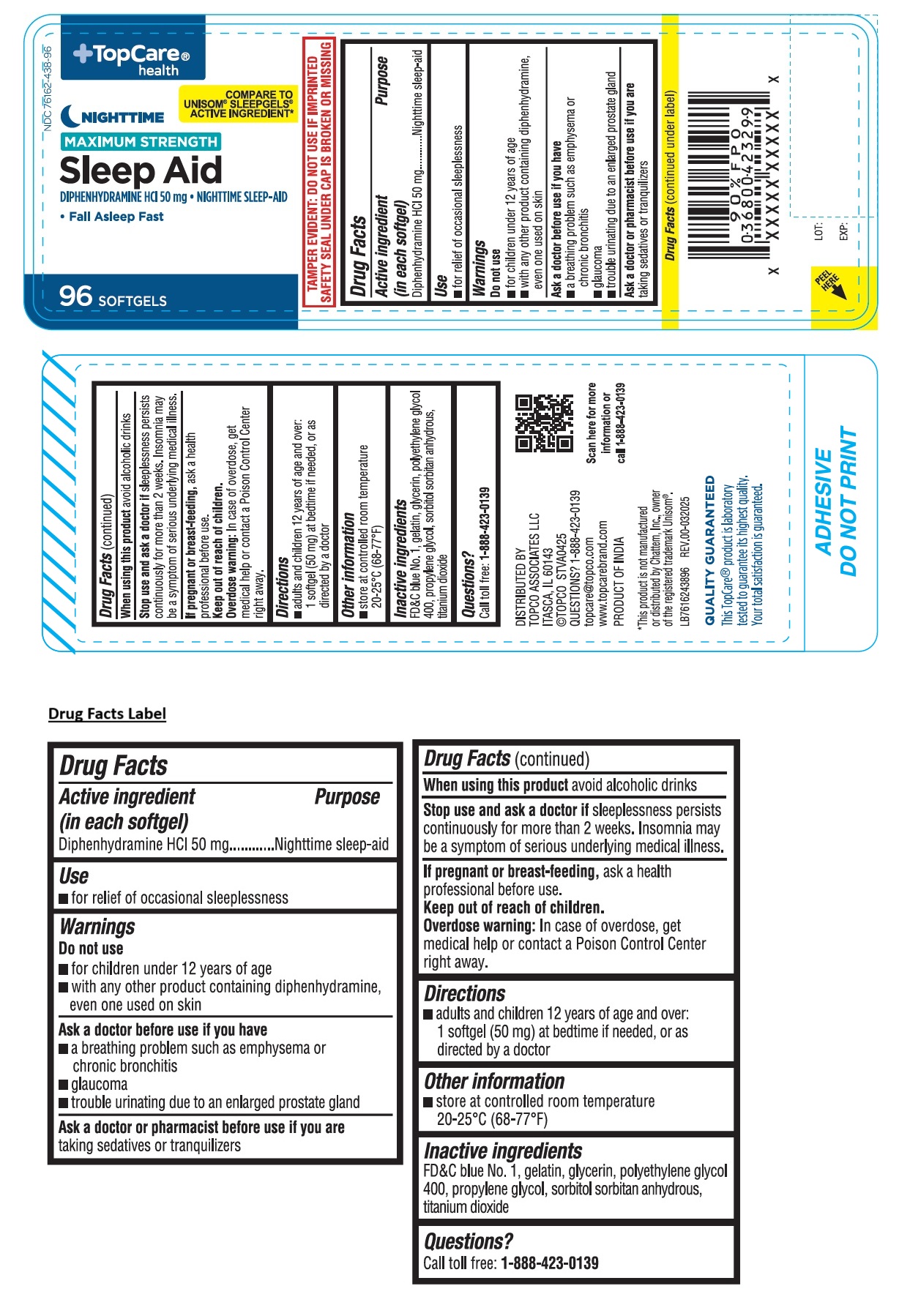 Pill image for Topcare® health Nighttime Maximum Strength Sleep Aid