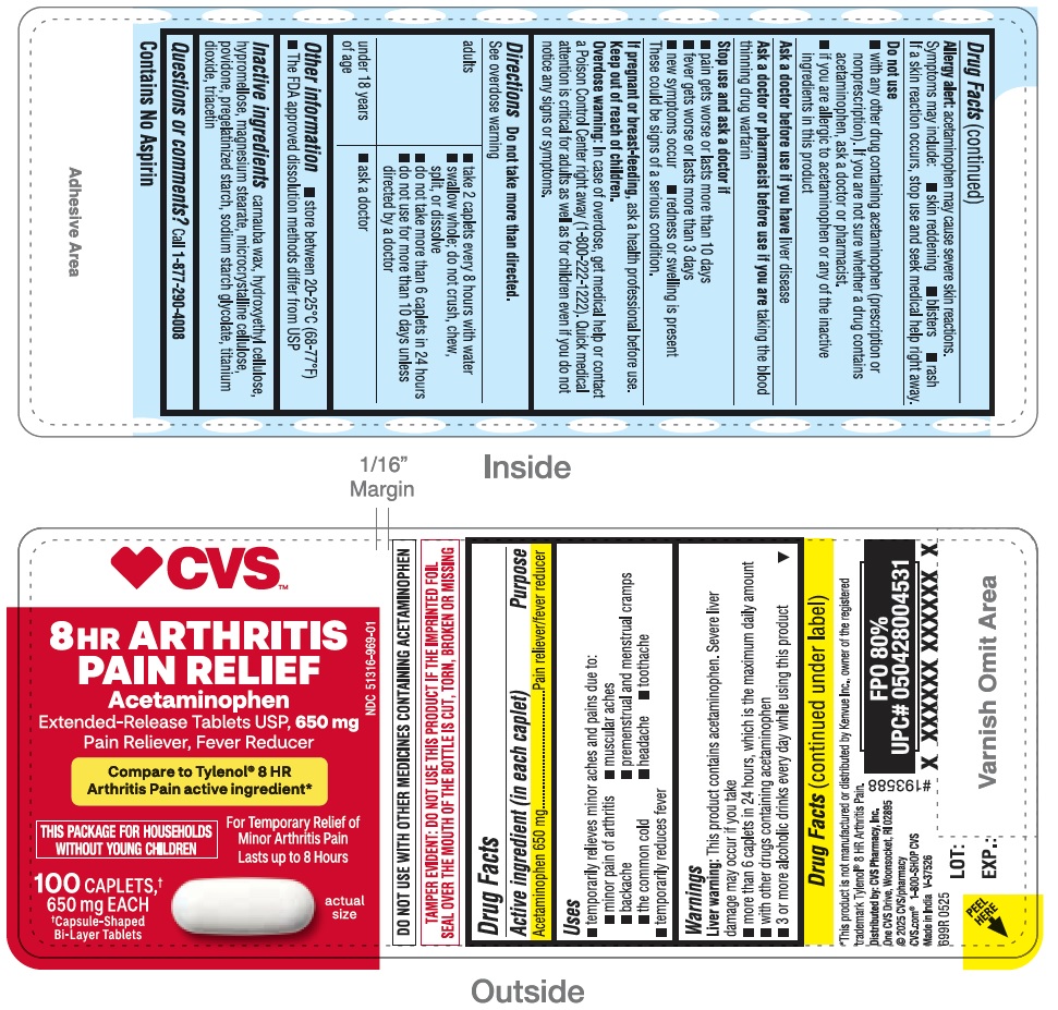 Pill image for Cvs Acetaminophen Extended Release Tablets Usp 650 Mg