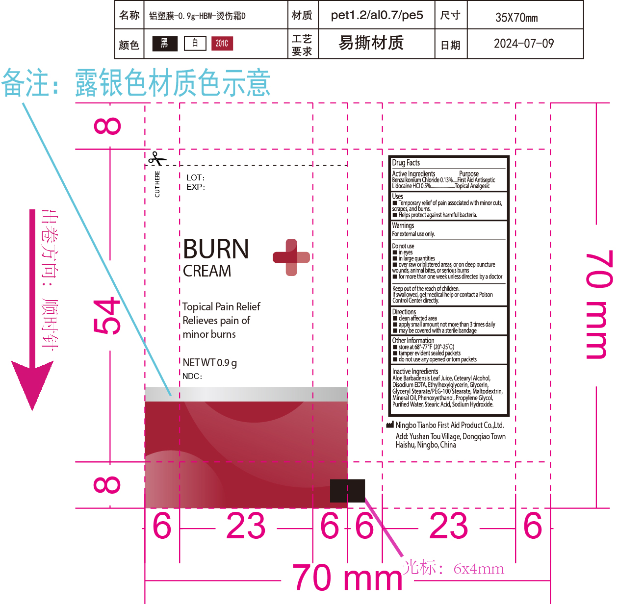 Pill image for 73288-007 Burn Cream