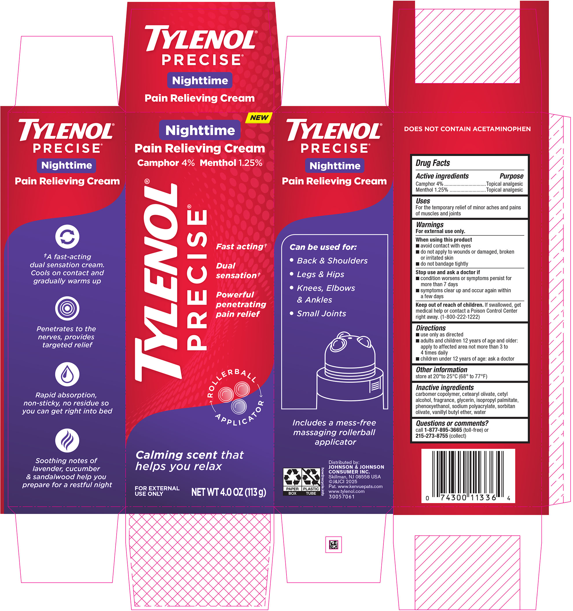 Pill image for Tylenol Precise Nighttime Pain Relieving Cream