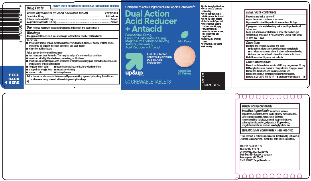 Pill image for Target Corporation Dual Action Acid Reducer + Antacid Drug Facts