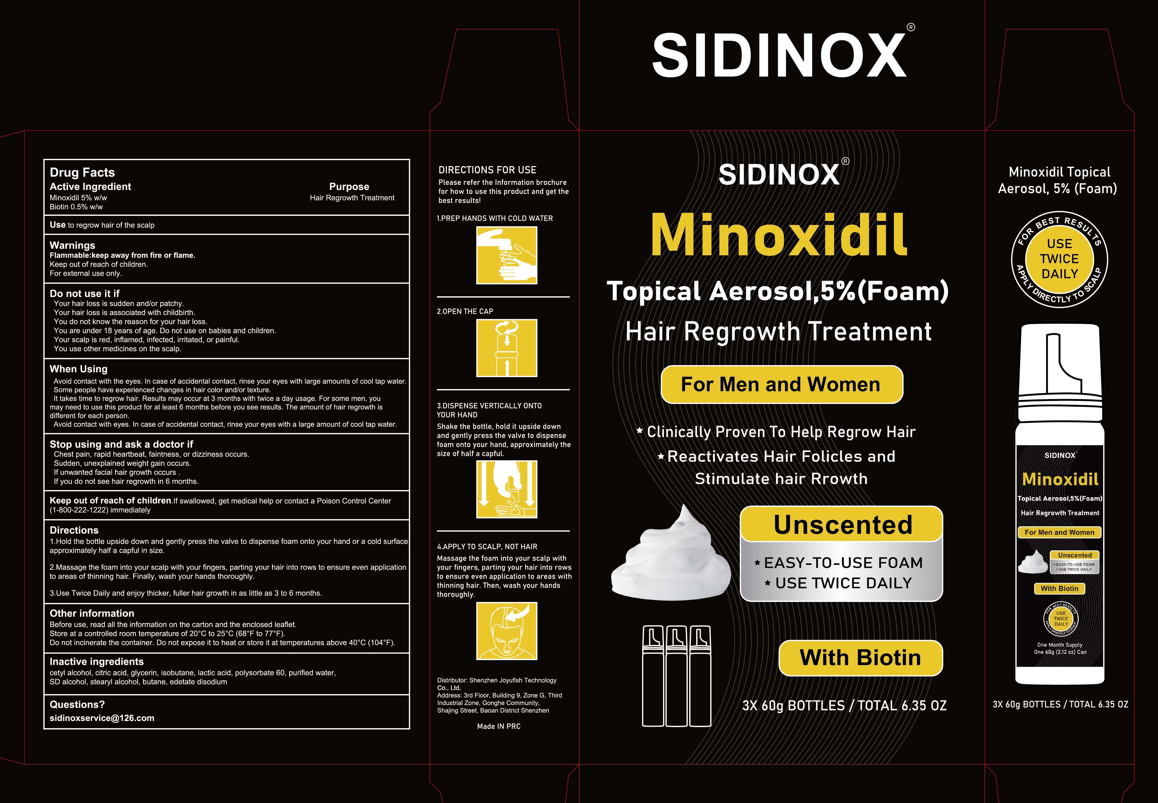 Pill image for Sidinox 5% Minoxidil Hair Growth Foam With Biotin