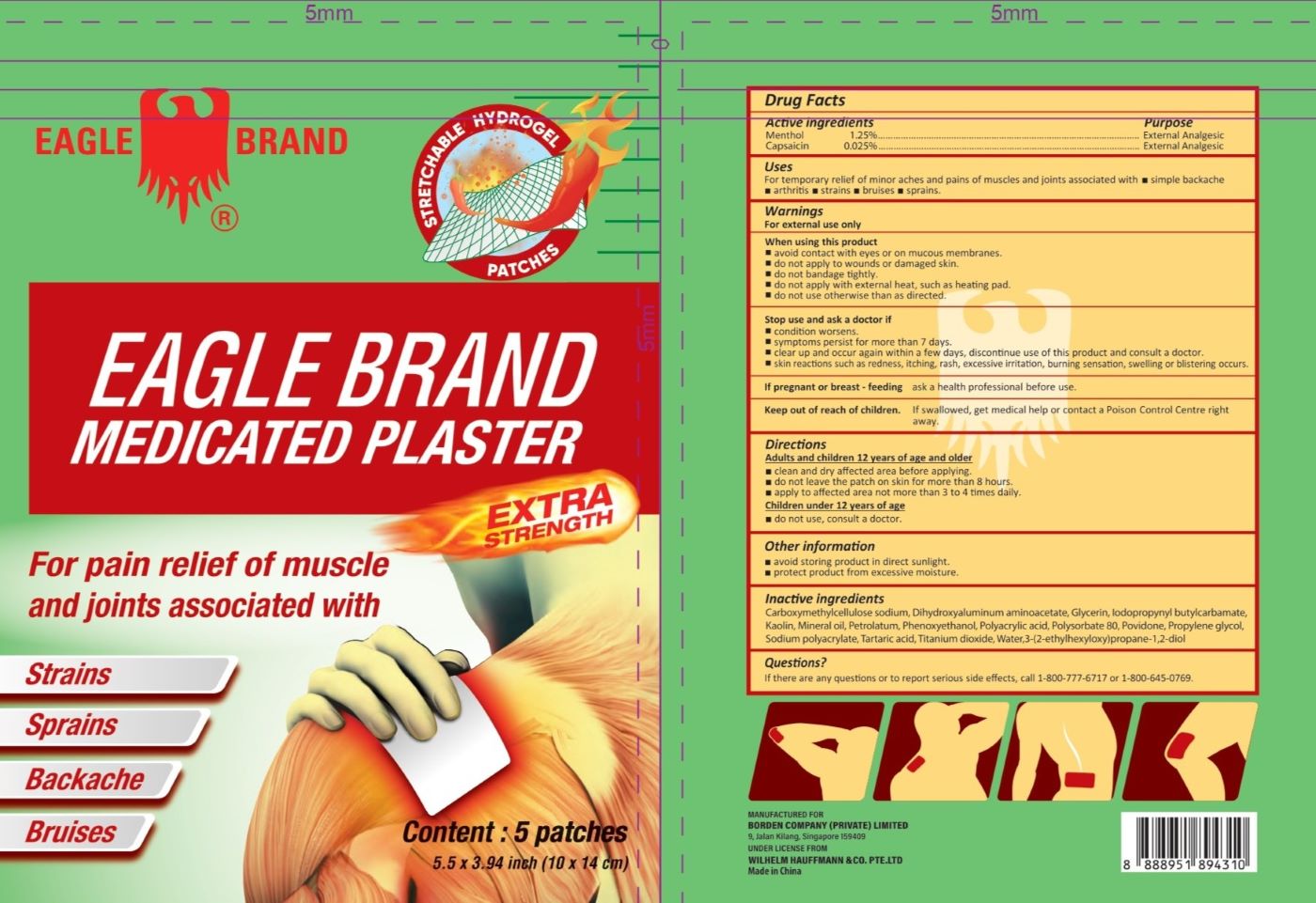 Pill image for Eagle Brand Medicated Plaster Extra Strength