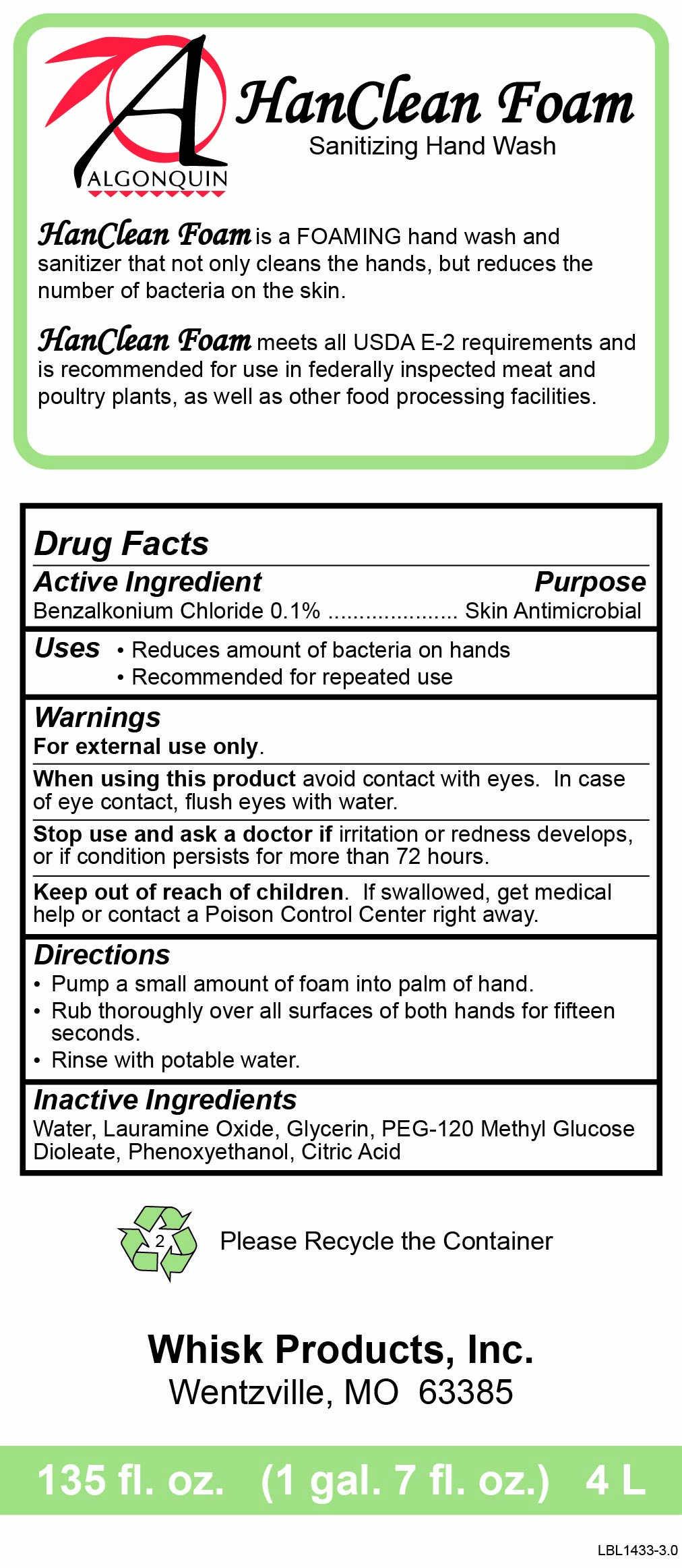 Pill image for Algonquin Hanclean Foam