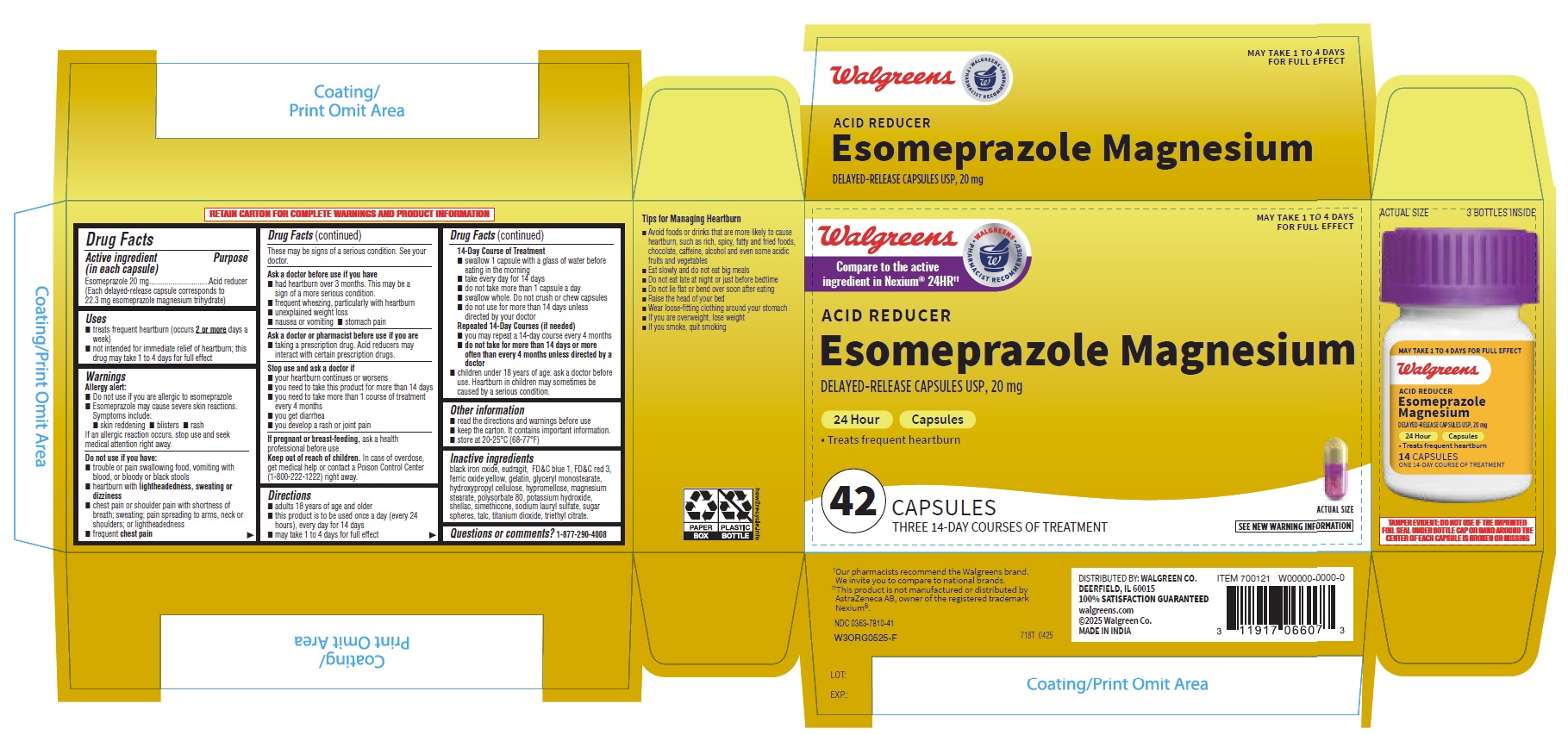 Pill image for 718t-walgreens- Esomeprazole Magnesium 20mg Dr