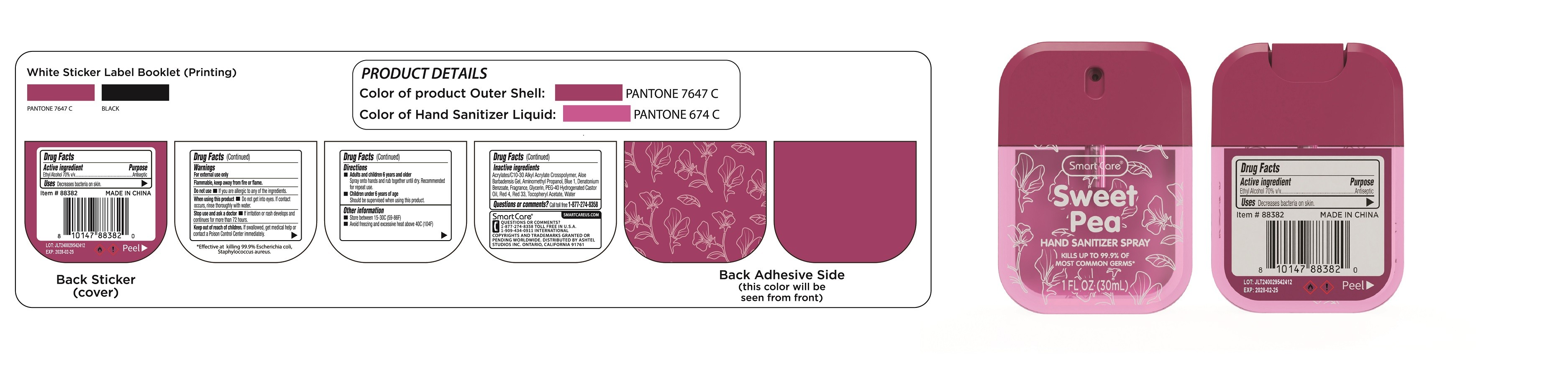 Pill image for smart care assorted hand sanitizer sweet pea