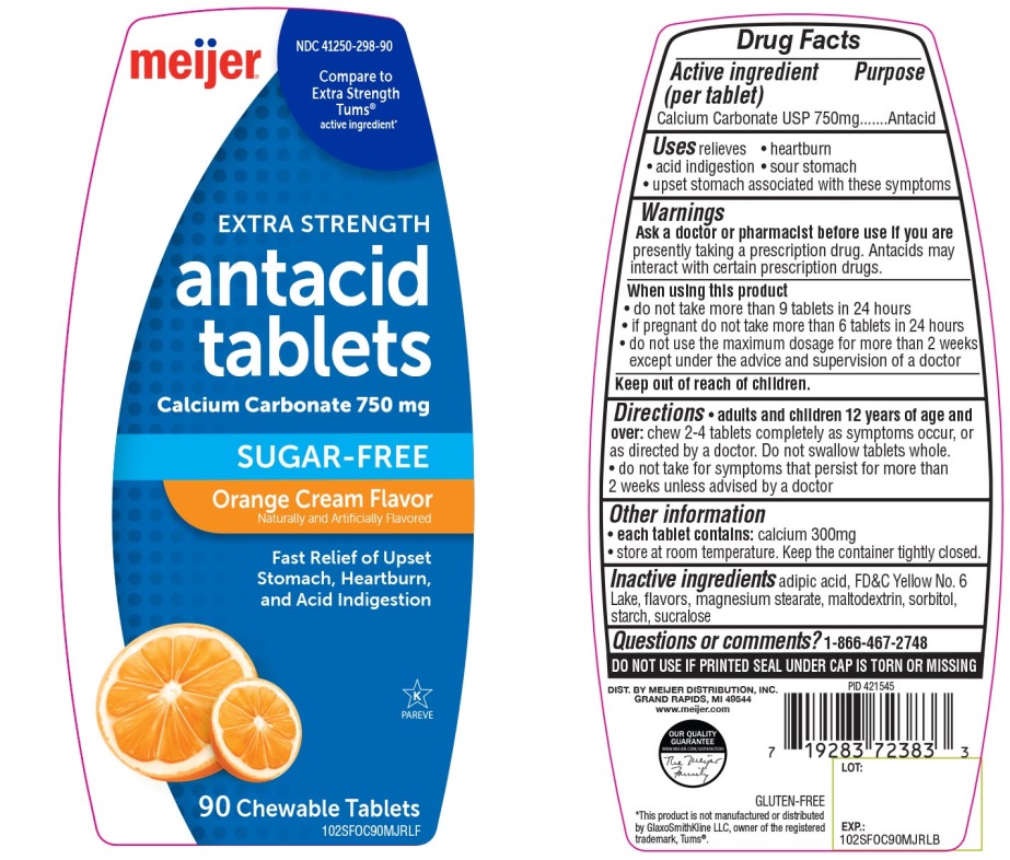 Pill image for Meijer Extra Strength Antacid Tablets Calcium Carbonate 750 Mg