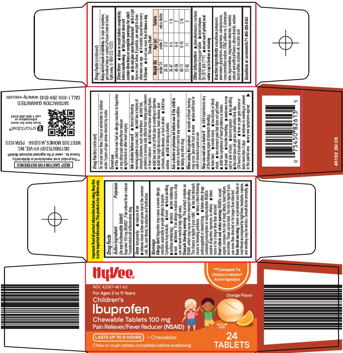 Pill image for Hy-vee, Inc. Children’s Ibuprofen Drug Facts