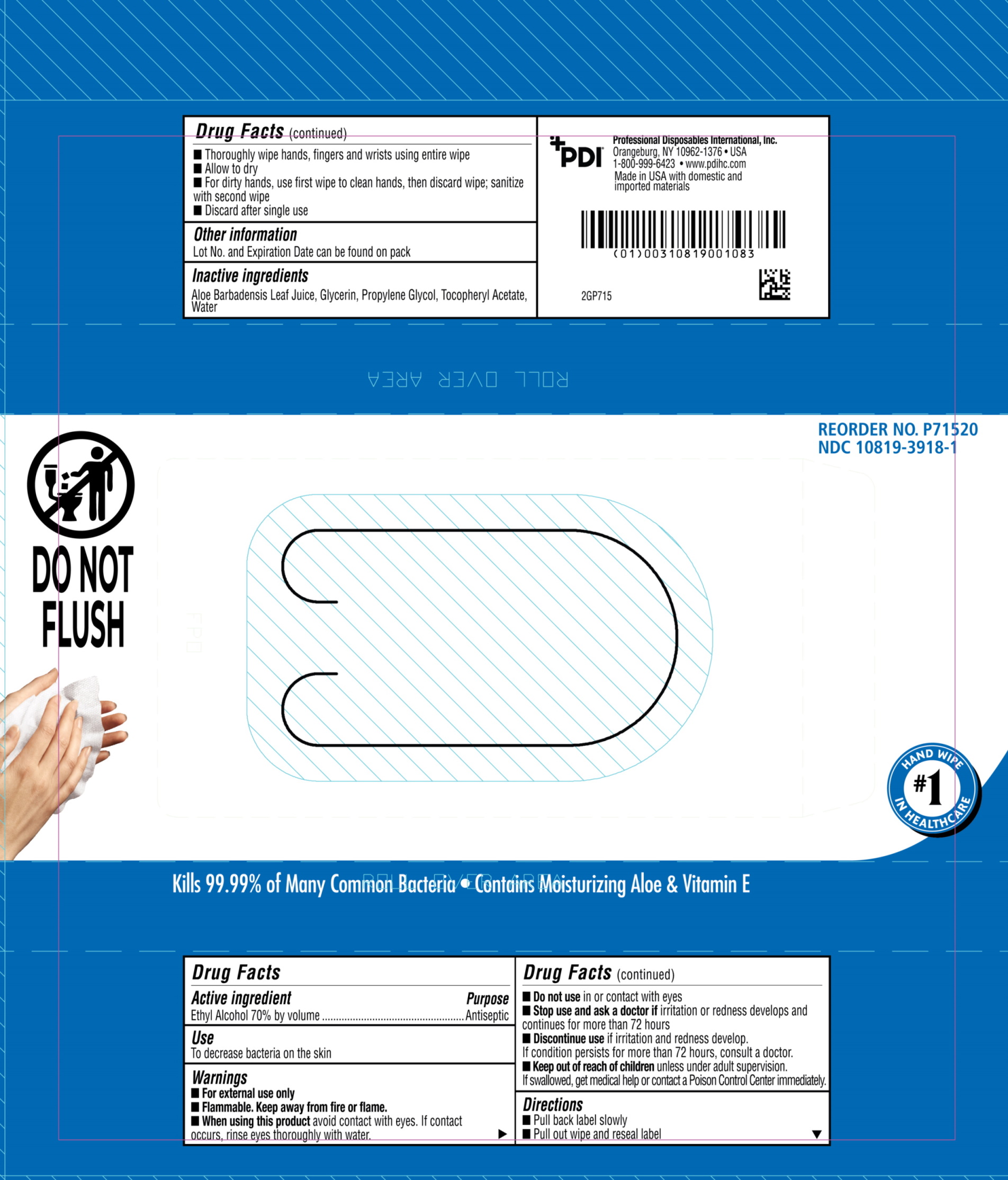 Pill image for Sani-hands Bedside Pack Ndc 10819-3918-1