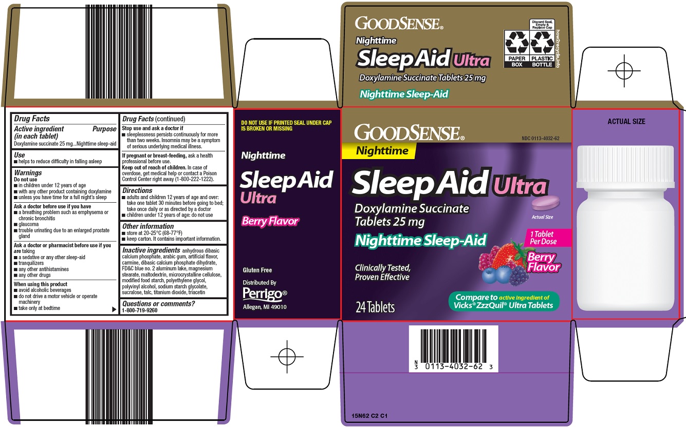 Pill image for Perrigo Sleep Aid Ultra Drug Facts