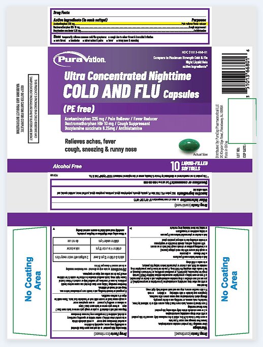 Pill image for Ultra Concentrated Nighttime Cold And Flu Capsules