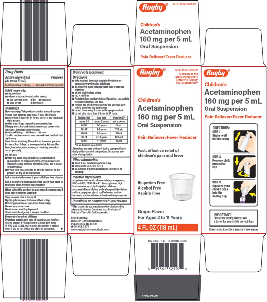 Pill image for Rugby Laboratories Children’s Acetaminophen Drug Facts