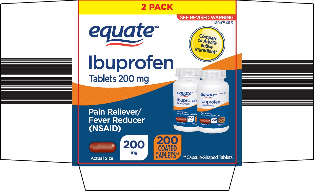 Pill image for Wal-mart Ibuprofen Tablets 200 Mg Drug Facts