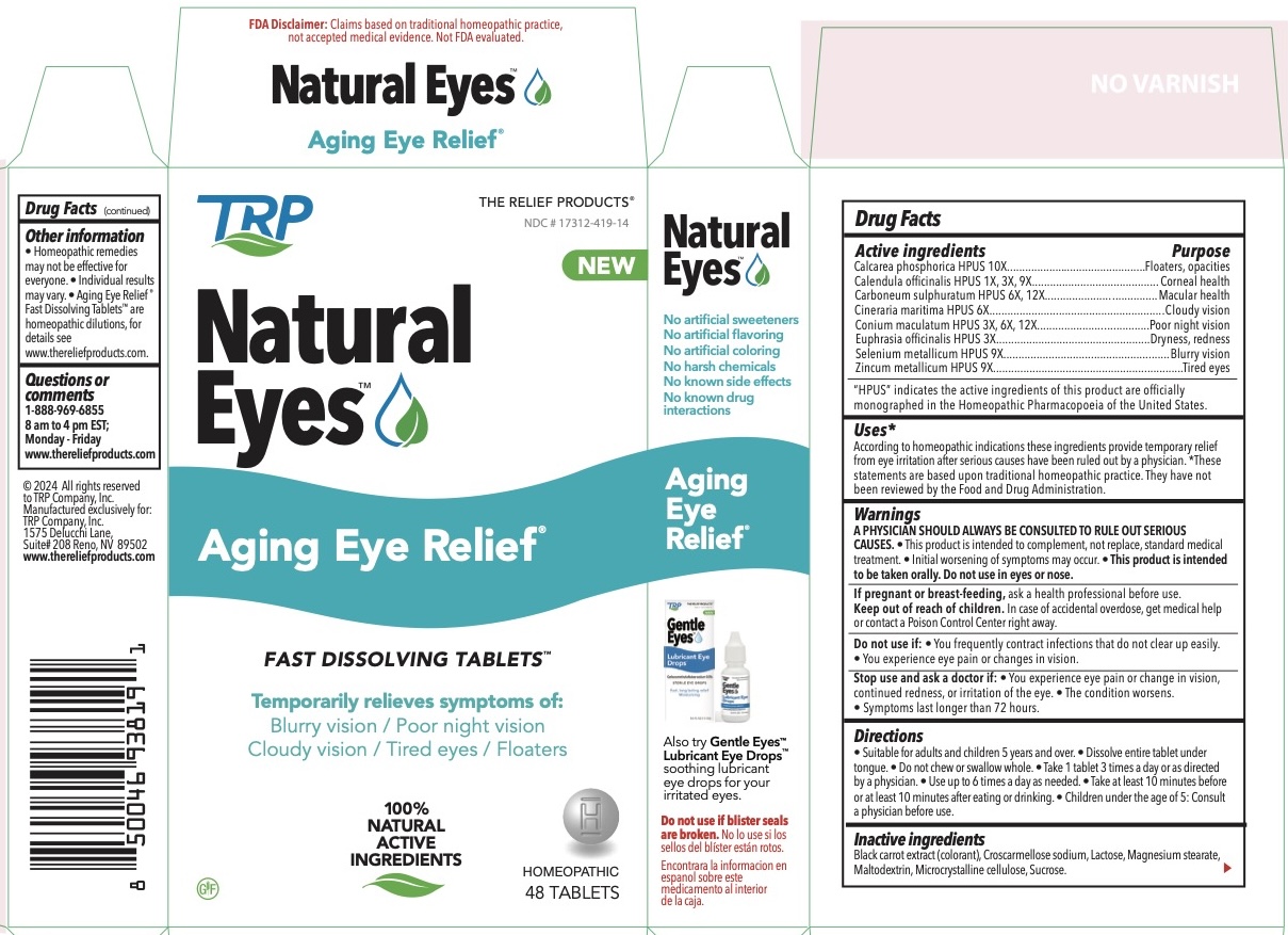 Pill image for natural eyes aging eye relief fast dissolving tables
