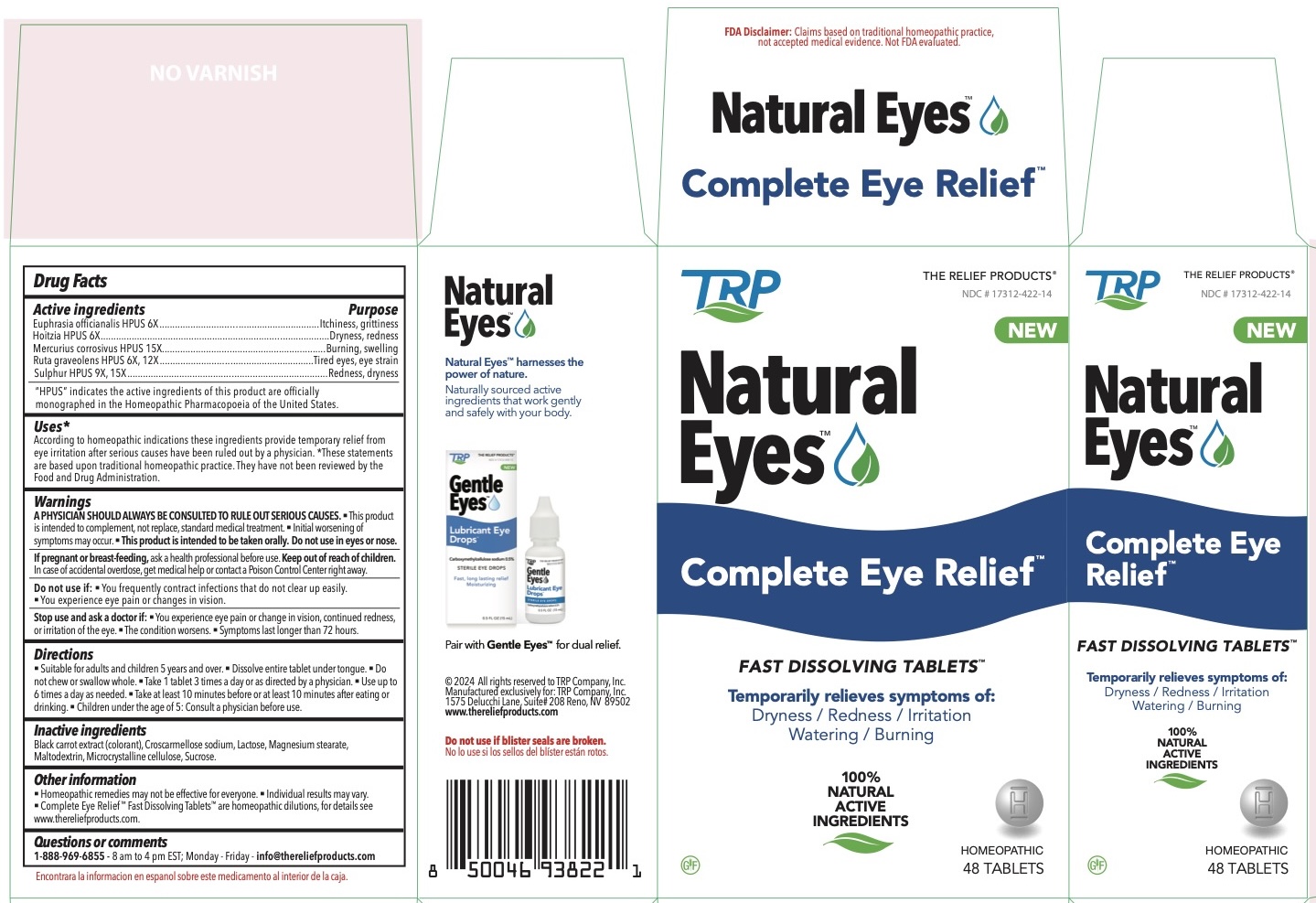 Pill image for Natural Eyes Complete Eye Relief Fast Dissolving Tables