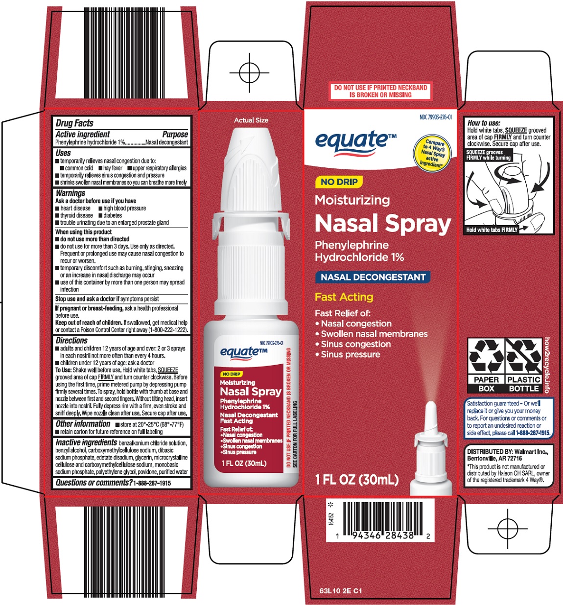 Pill image for Wal-mart Nasal Spray Drug Facts