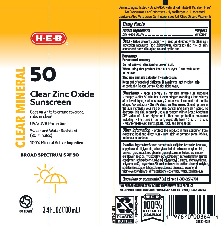 Pill image for Heb 50 Clear Mineral Clear Zinc Oxide Sunscreen