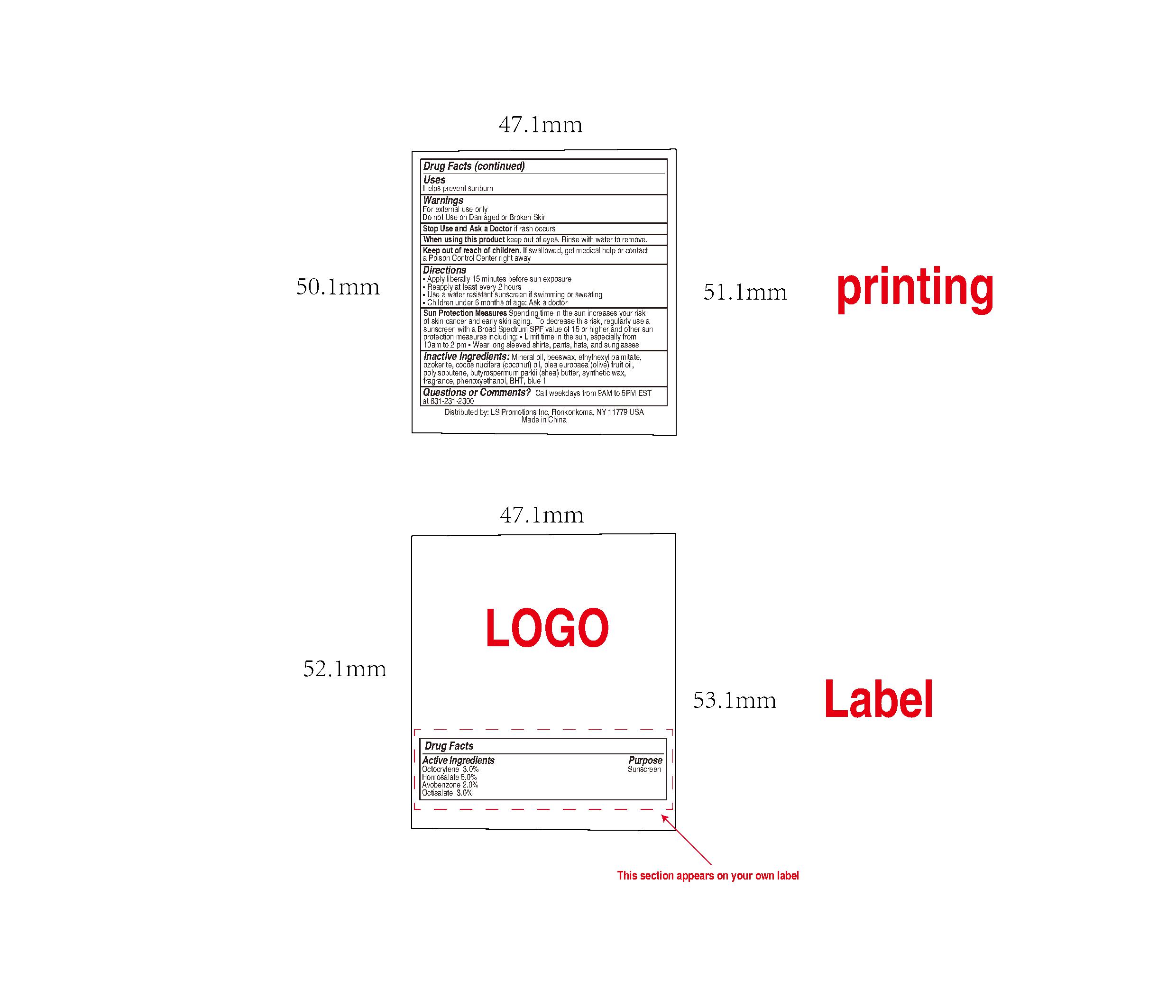 Pill image for Natural Lip Balm Spf15 (blueberry)