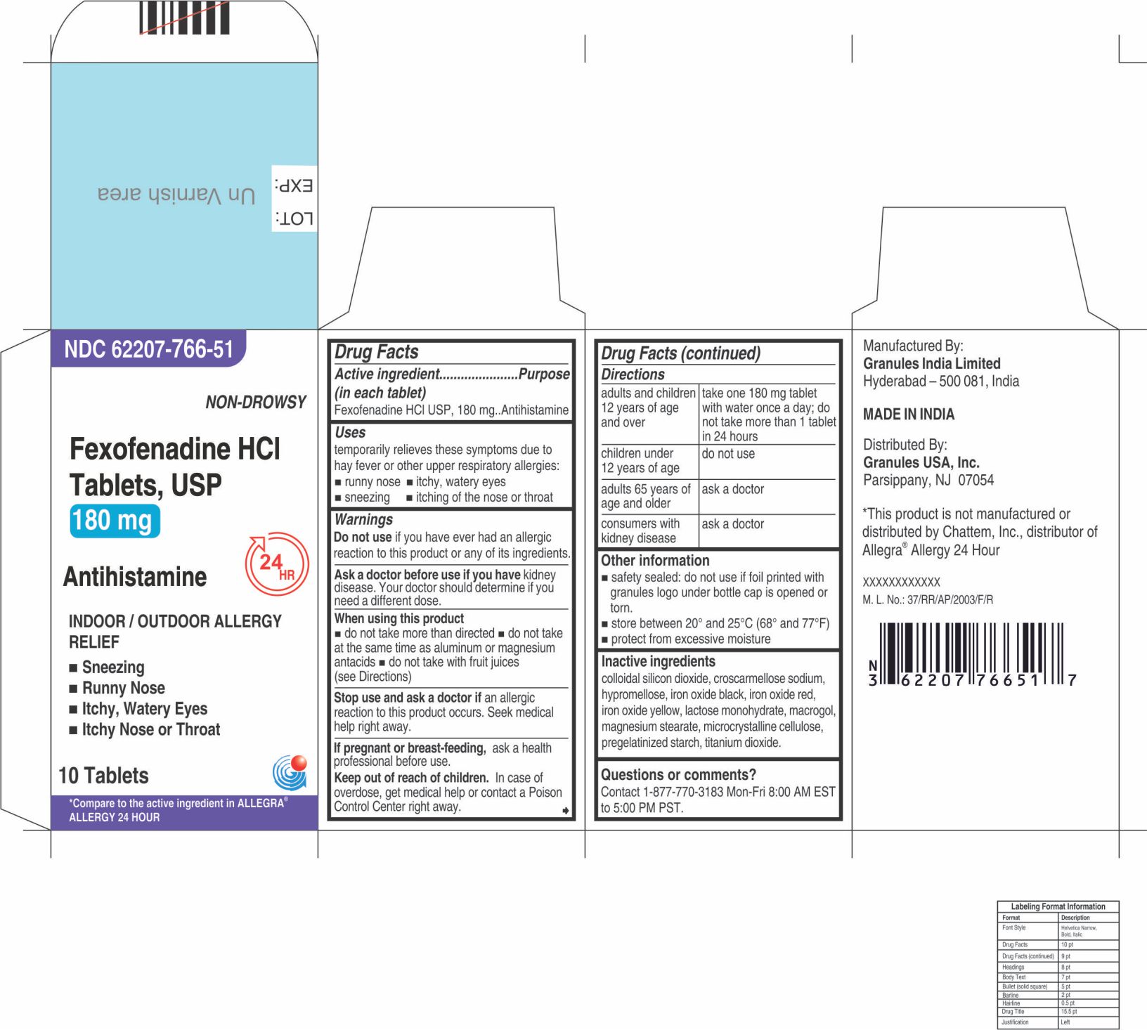 Pill image for Fexofenadine Hcl Tablets Usp, 60 Mg And 180 Mg