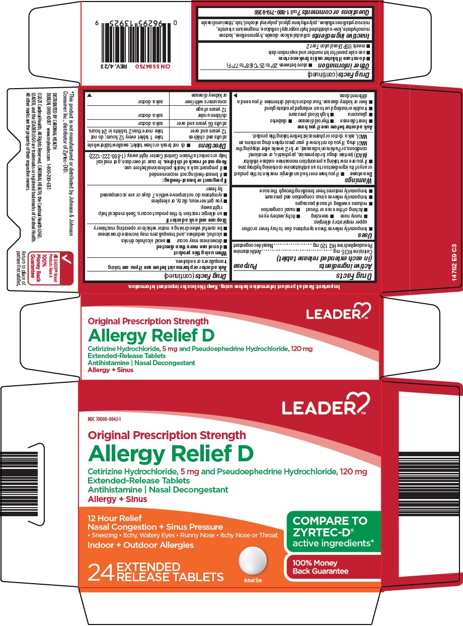 Pill image for Cardinal Health Allergy Relief D Drug Facts