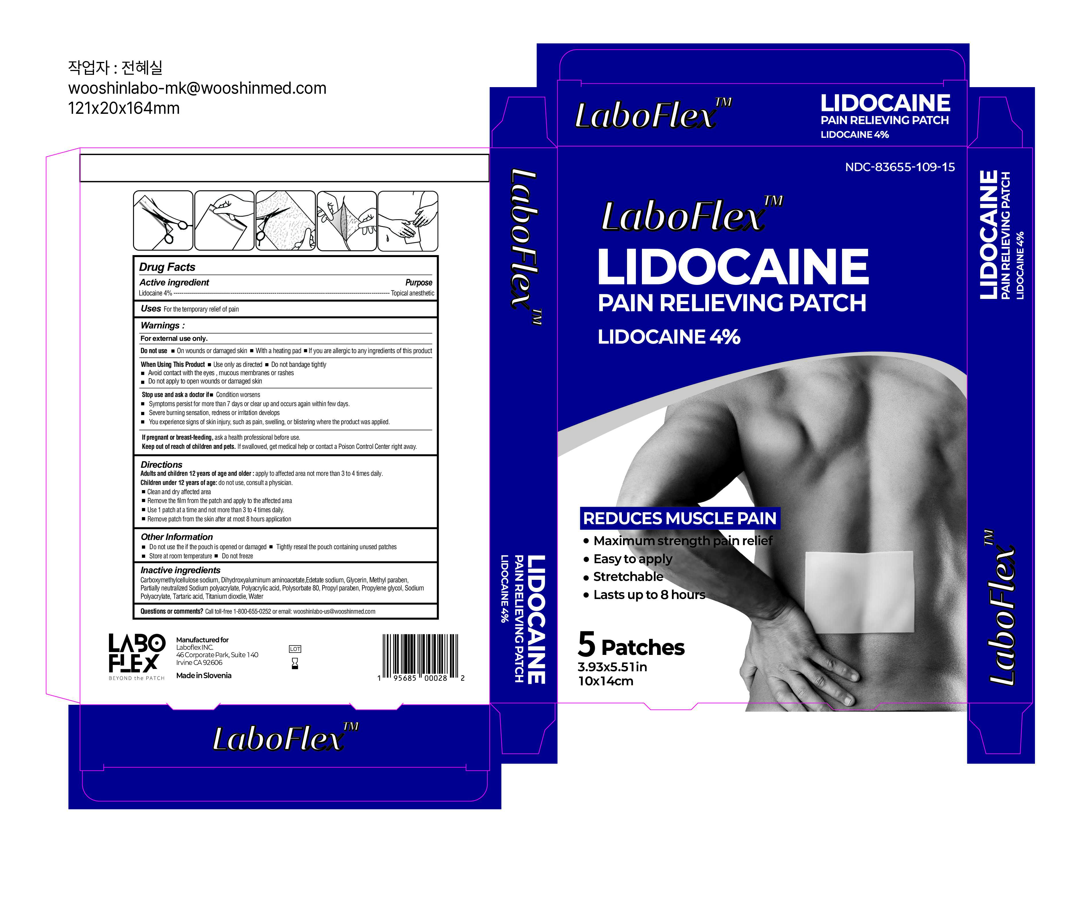 Pill image for Laboflex Lidocaine Pain Relieving Patch - Lidocaine 4%